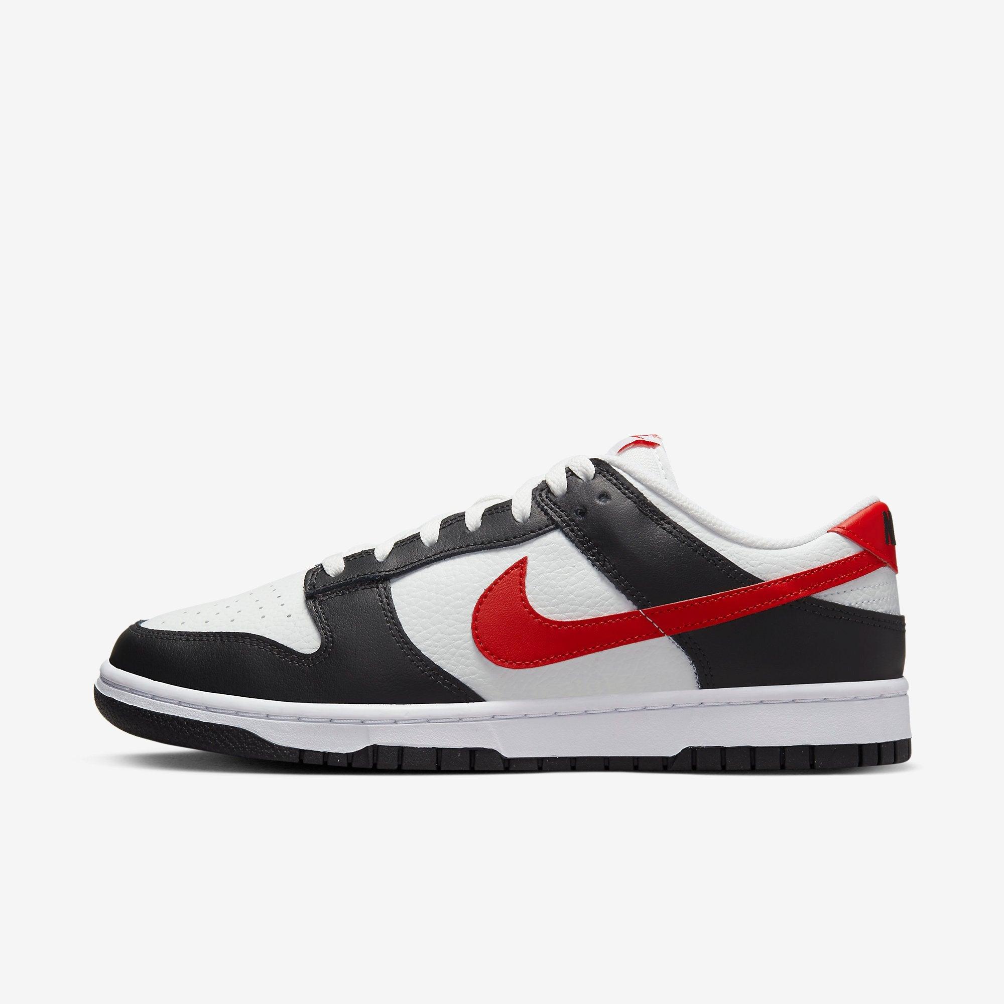 NIKE Dunk Low Black White Red